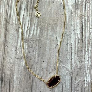 Kendra Scott Elisa Pendant Necklace - Gold & Berry